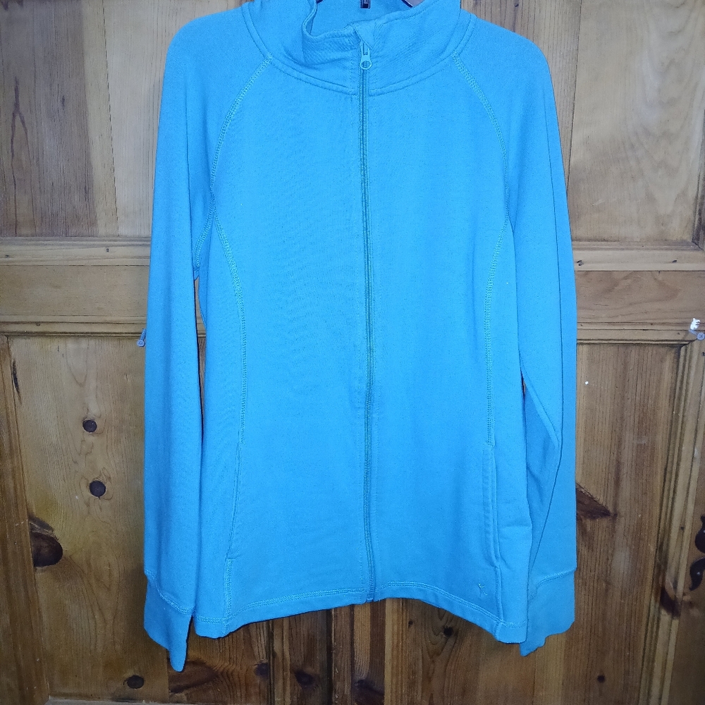 Blue Full-Zip Sweater